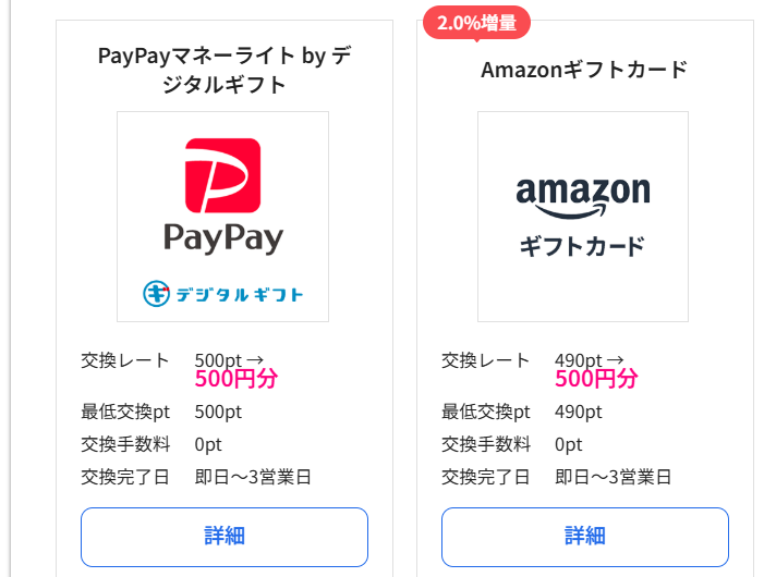 ハピタス ポイント交換
