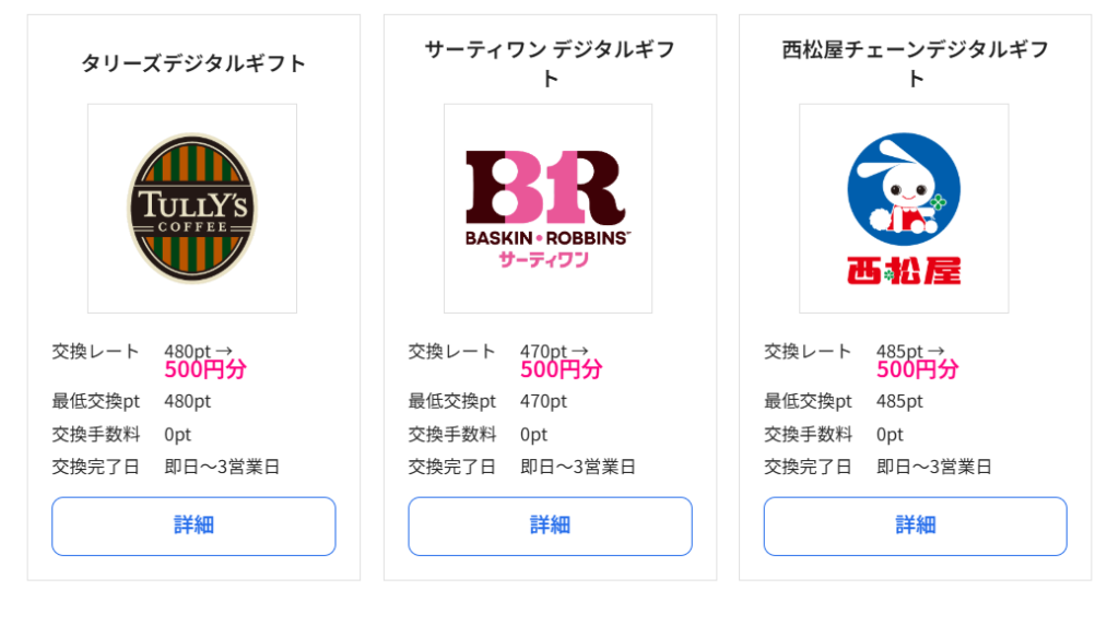 ハピタス ポイント交換