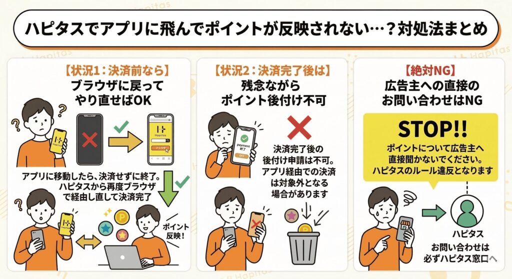 ハピタス　アプリに飛ぶ