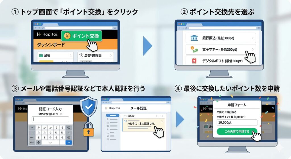 ハピタス ポイント交換