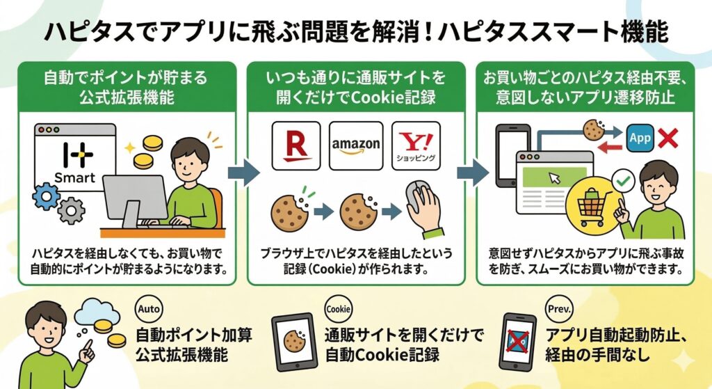 ハピタス　アプリに飛ぶ