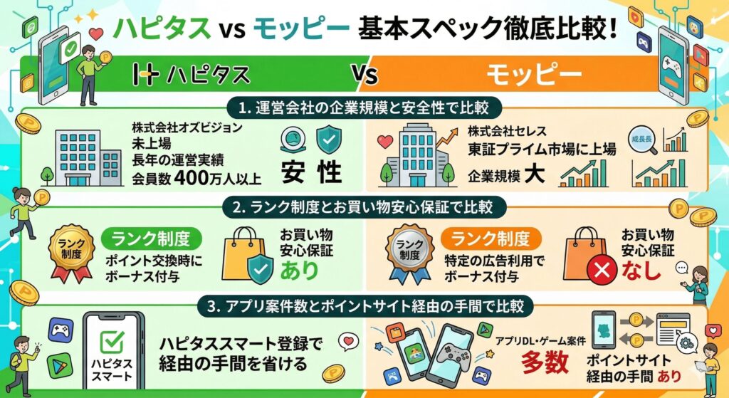 ハピタス　モッピー比較