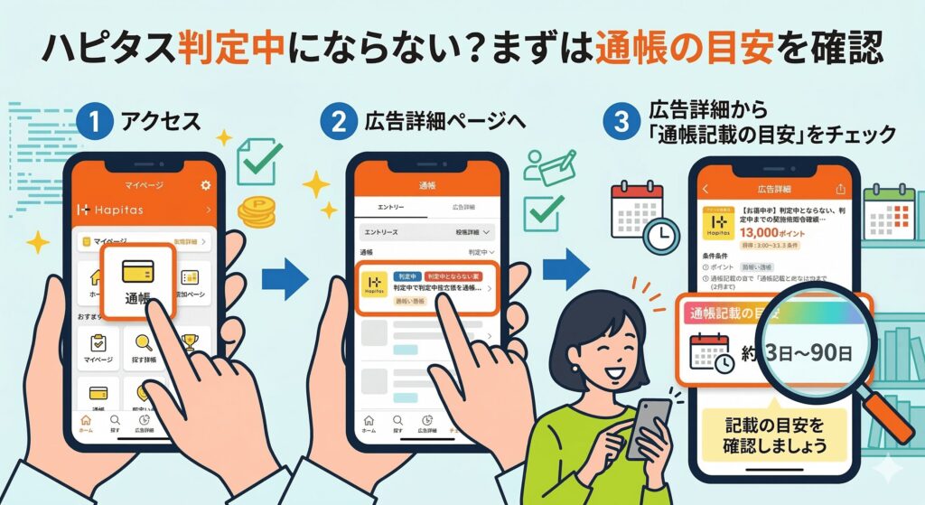 ハピタス　判定中にならない