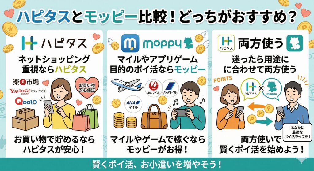 ハピタス　モッピー比較