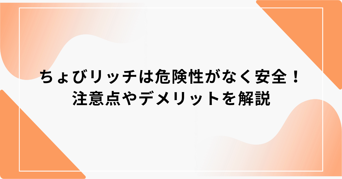 ちょびリッチ　安全