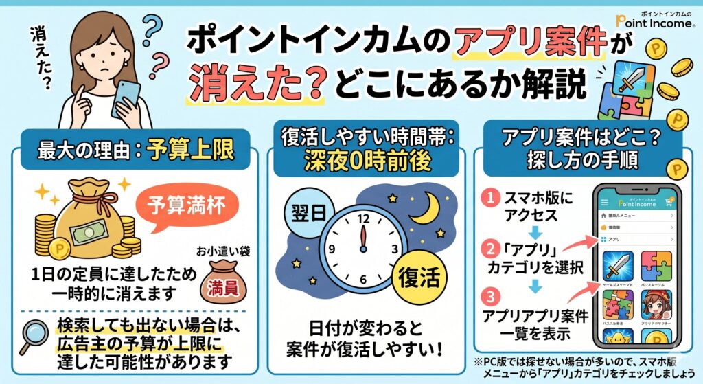 ポイントインカム　アプリ案件