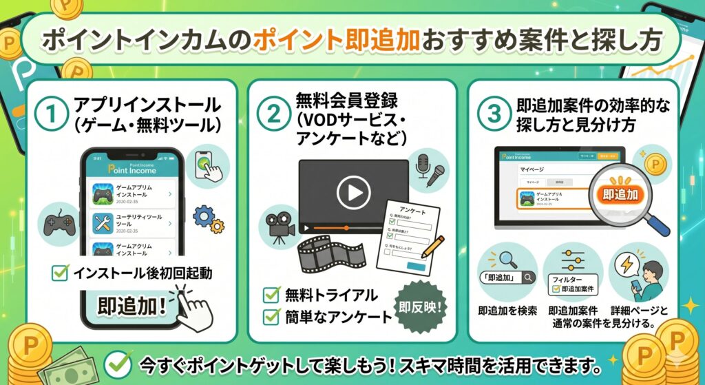 ポイントインカム　即追加