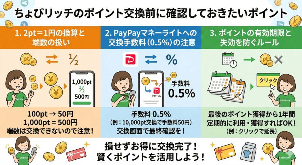 ちょびリッチ　ポイント交換