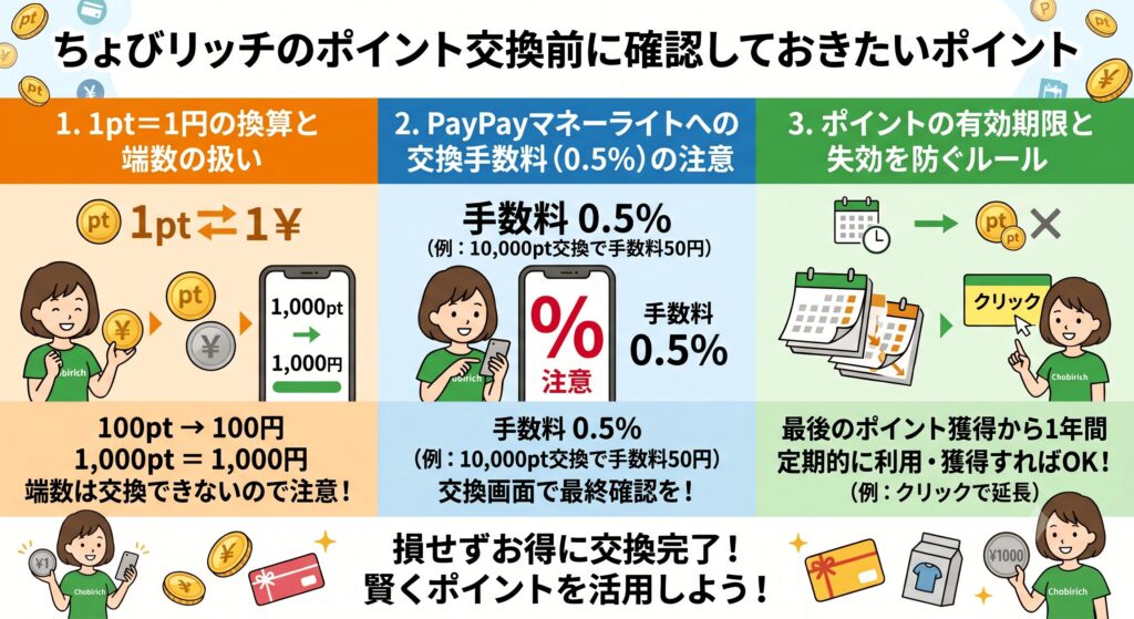 ちょびリッチ　ポイント交換