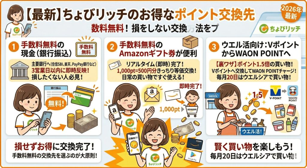ちょびリッチ　ポイント交換