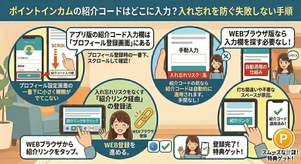 ポイントインカム 紹介コード