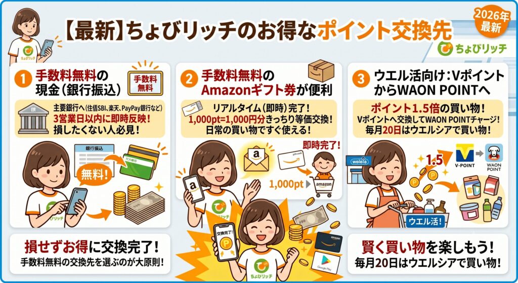 ちょびリッチ　ポイント交換
