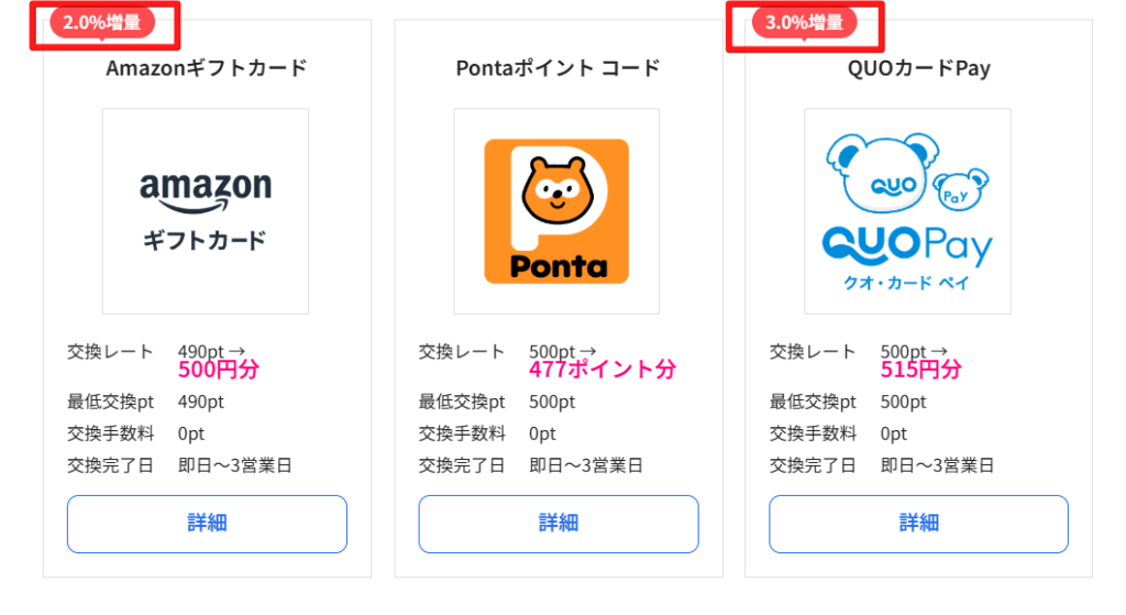 ハピタス ポイント交換